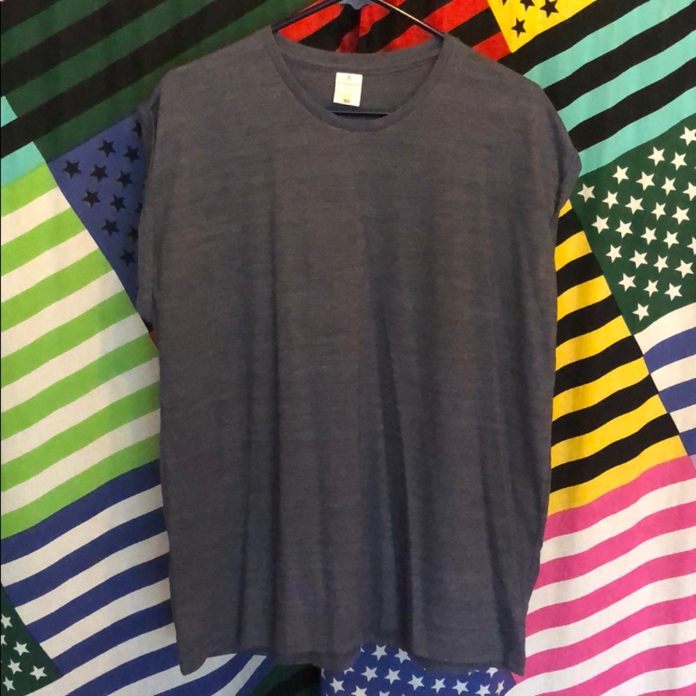 Alternative Apparel Grey/Blue Sleeveless T-Shirt!